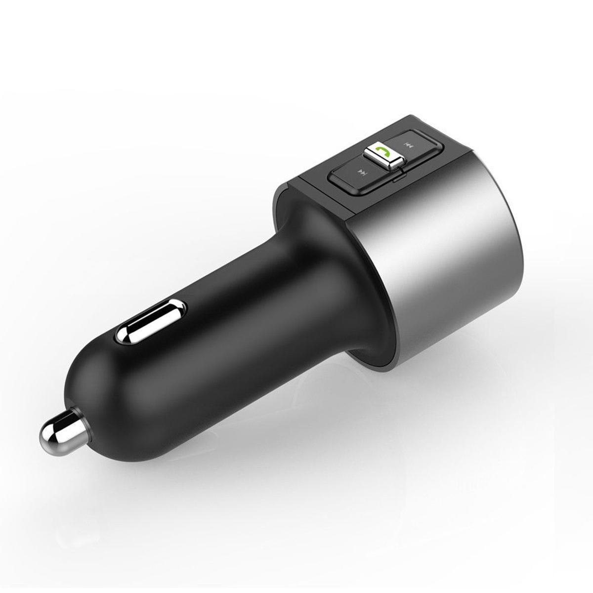 Hands-free Wireless Bluetooth Car Kit, 5V 3.4A Dual USB Charger FM Transmitter Radio MP3 Player Support TF Card USB Flash Drive