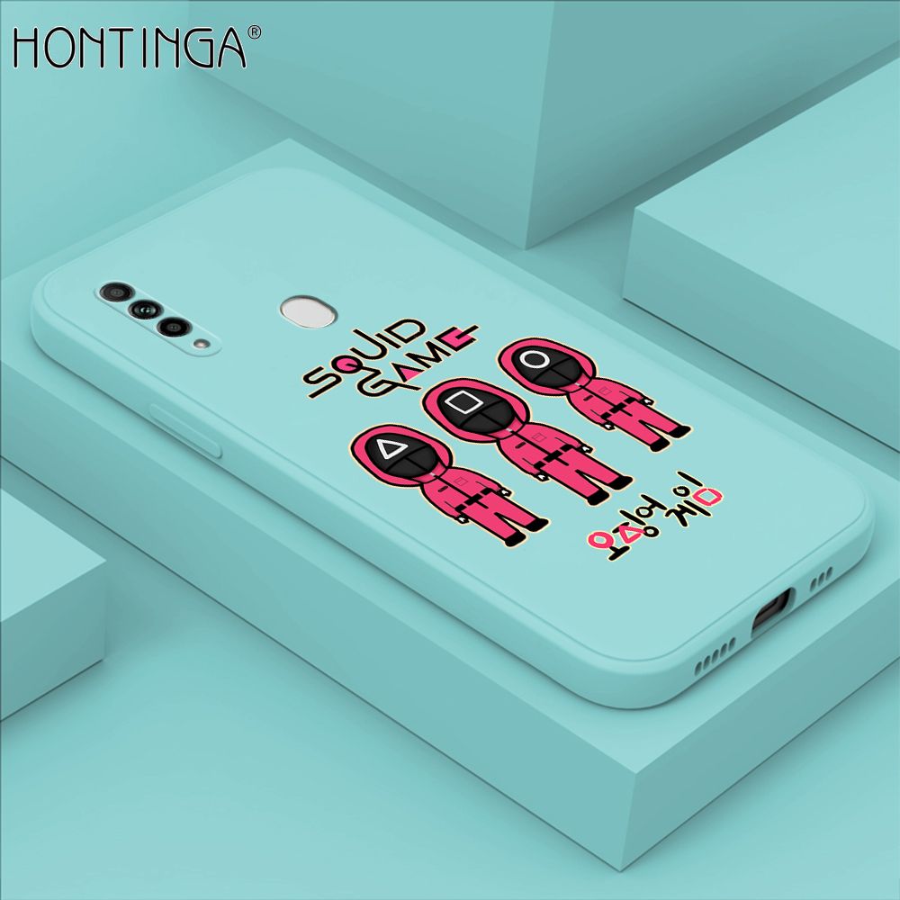 Hontinga for OPPO A31 2020 Case Trend Cartoon Korean Squid Phone Cover Liquid Silicone Case Phone Protective Case
