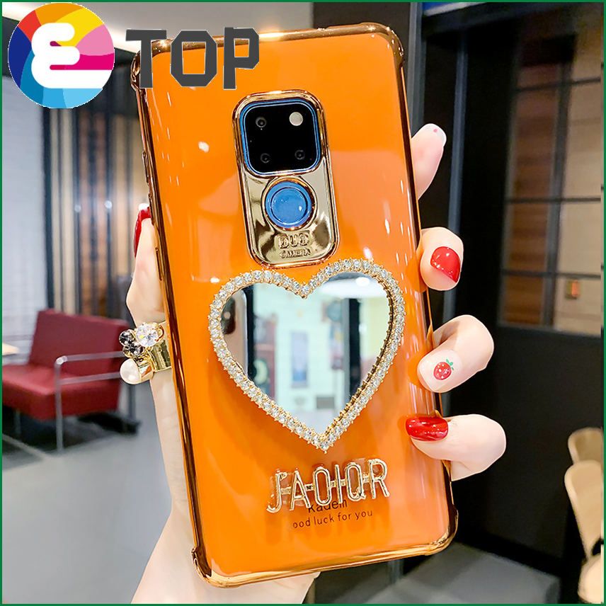 Huawei mate20pro mobile phone shell curved screen silicone all-inclusive anti-fall mirror suitable for mate20 women's makeup mirror