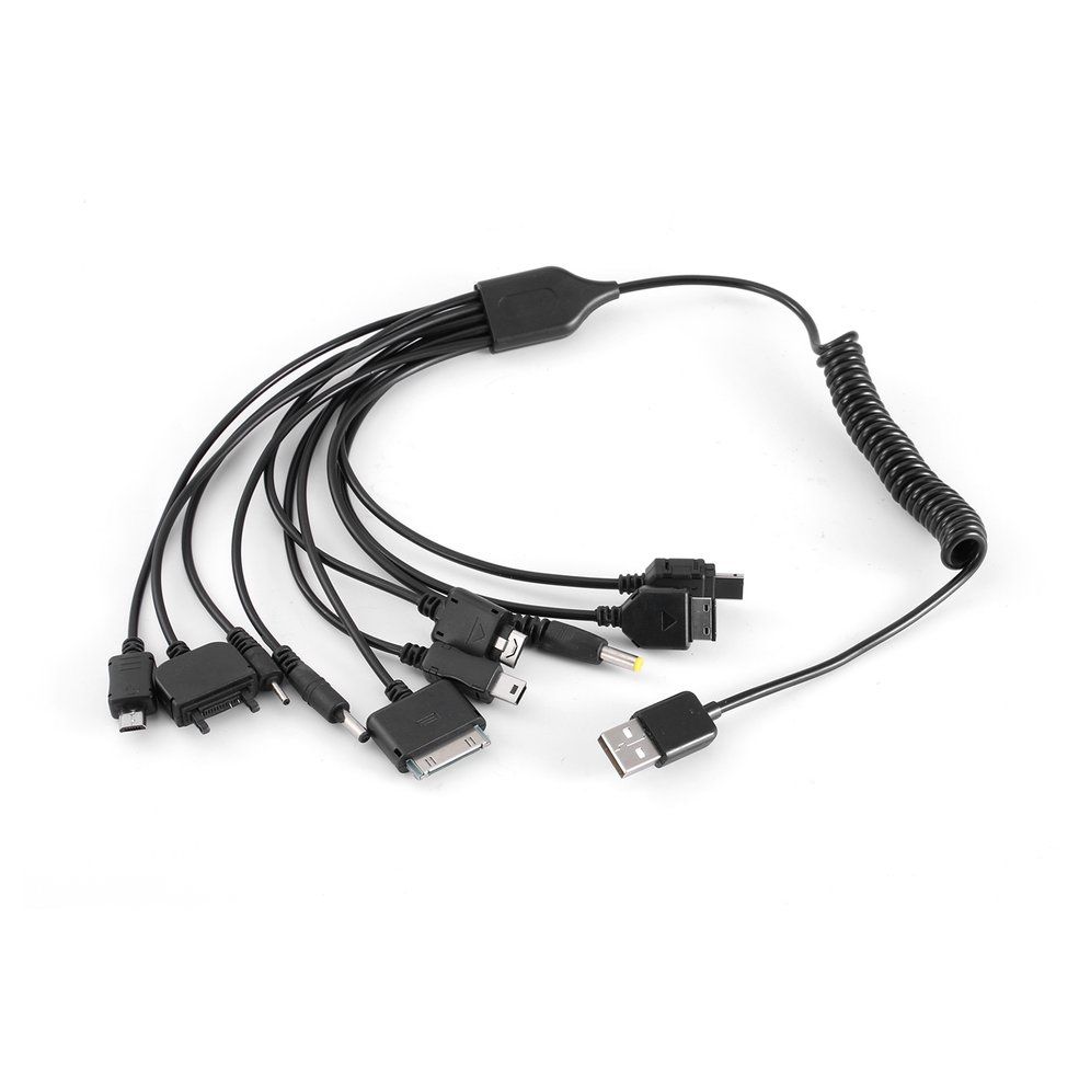 MA 10 in 1 Universal Portable Lightweight Multi Functions USB Charging Cable-Black