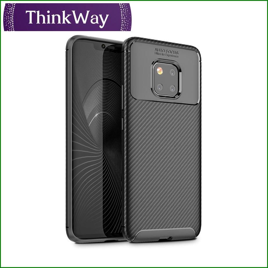 Phone Case Carbon Fiber Texture Matte Casing Soft Anti-Knock Anti-Fingerprint Bumper Back Cover For Mate20 X & Honor 10 Lite/P Smart 2019