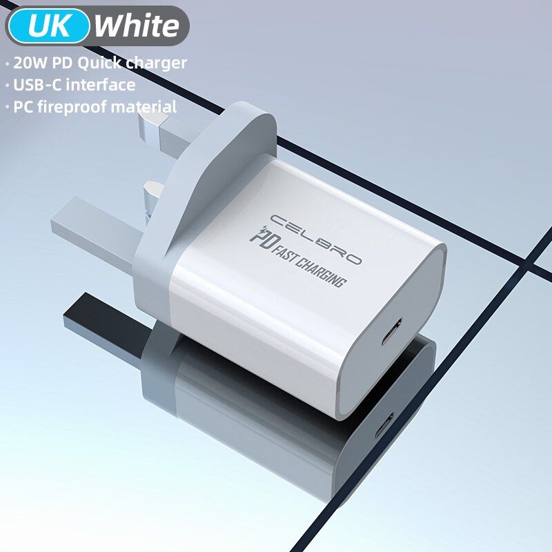 PD Usb Charger for Apple 20W Power Adapter Charger Type C Plug UK US EU Smart Phone Fast Chargers for IPhone 12 11 Pro Max 11Pro