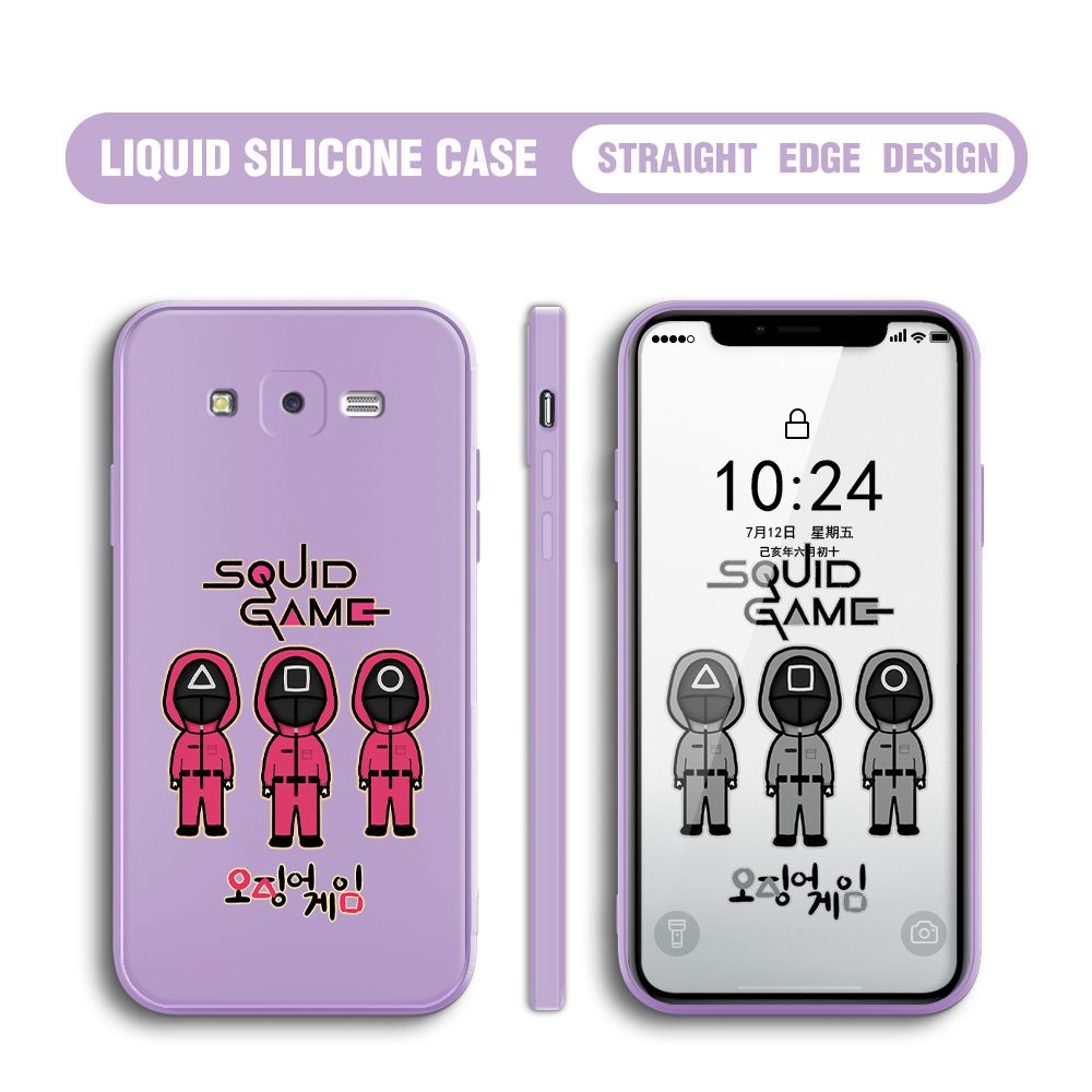 UCUC for Samsung Galaxy J7 Core Case Trend Cartoon Korean Squid Phone Cover Liquid Silicone Case Phone Protective Case