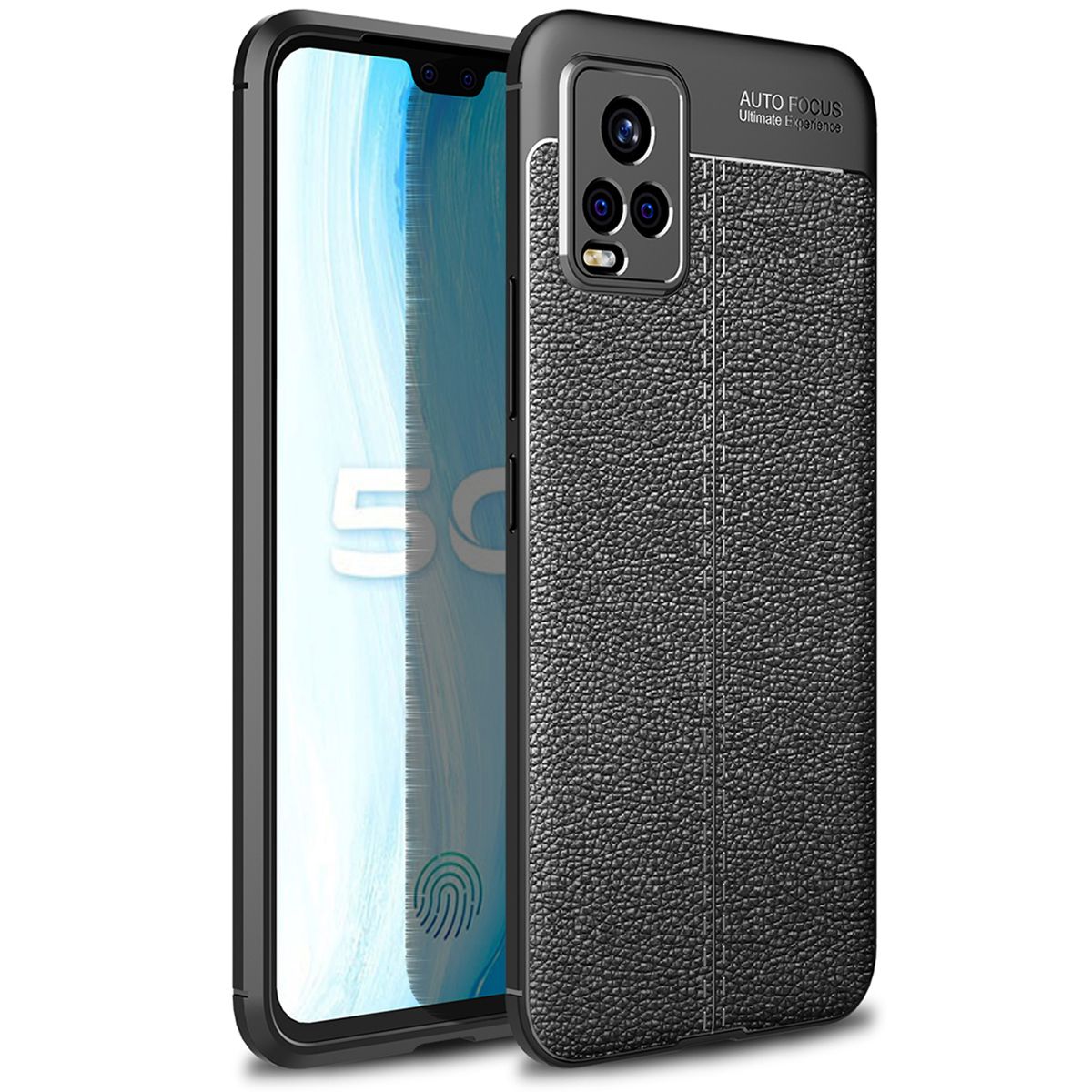 Shockproof Case For VIVO S7 Leather Texture Soft Silicone Phone Back Cover