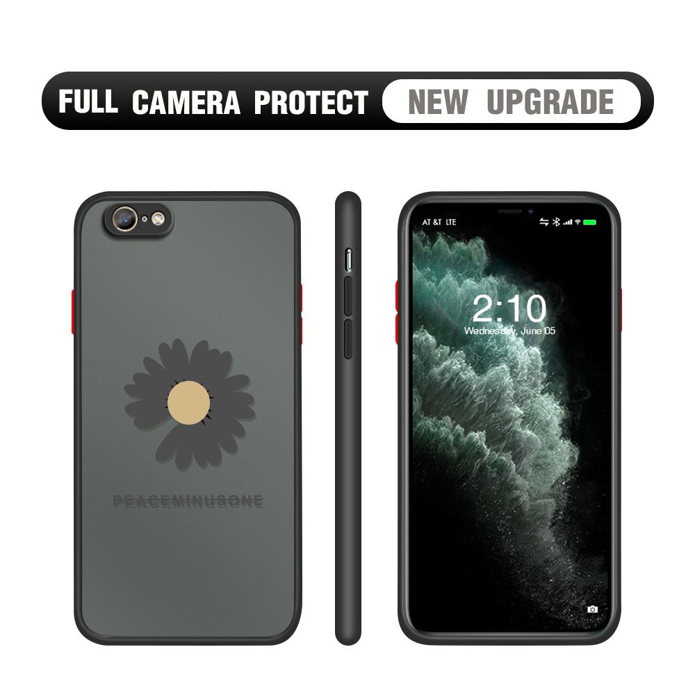 Hontinga for OPPO A39 A57 Case Daisy Flower Cover Camera Shockproof Protection Case Edge Frosted Transparent Phone Cover