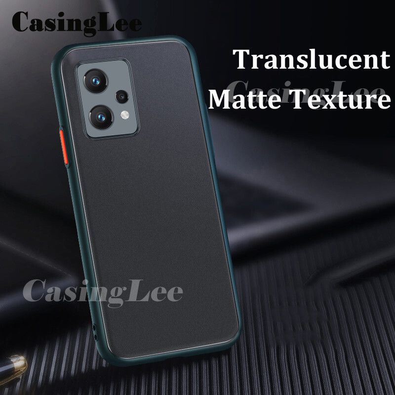 For Realme 9 Case Shockproof Scrub Matte Transparent Soft edge Silicone Frame Hard Clear Back Cover Realme9 Phone CasesFor girls and Boys