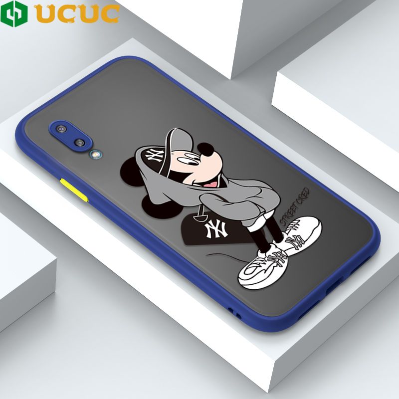 UCUC for Samsung Galaxy A02 M02 Back Cover Handsome Mouse Frosted Transparent Hard Phone Case Thin Shockproof Full Cover Camera Protect Case