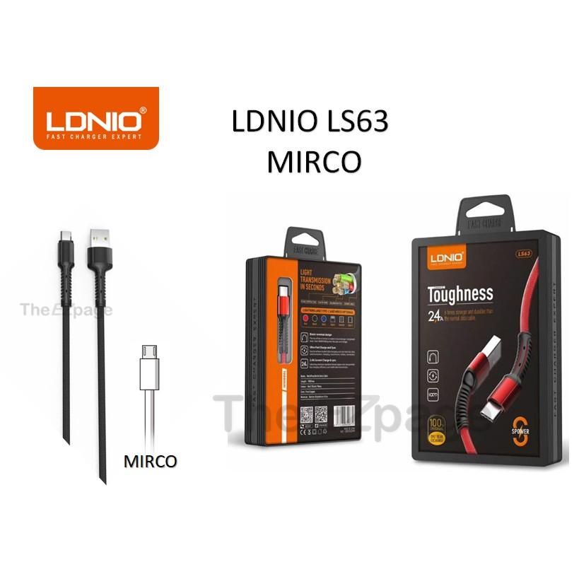 LDNIO LS63 1M Fast Charge 2.4A Toughness Micro USB Data Cable For Smart Phone and Smart Devices