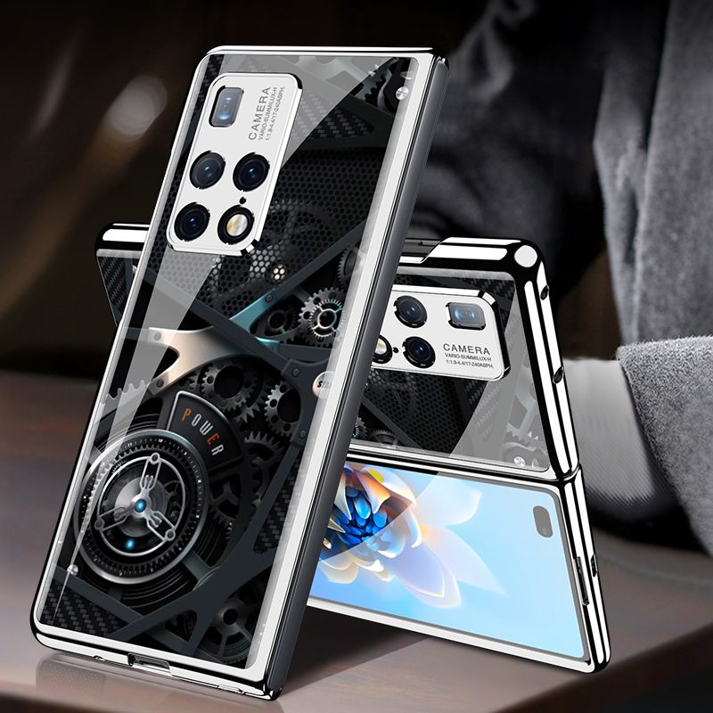 Yfashion Protective Case Electroplating Painted Folding All-inclusive Anti-drop Mobile Phone Case For Huawei Matex2 color