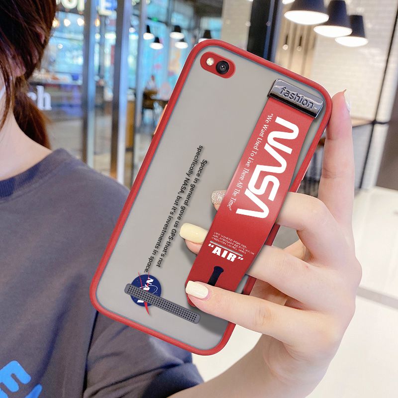 UCUC for Xiaomi Redmi 4A Wrist Strap Case Popular NASA Wristband Printing Cover Shockproof Frosted Phone Case