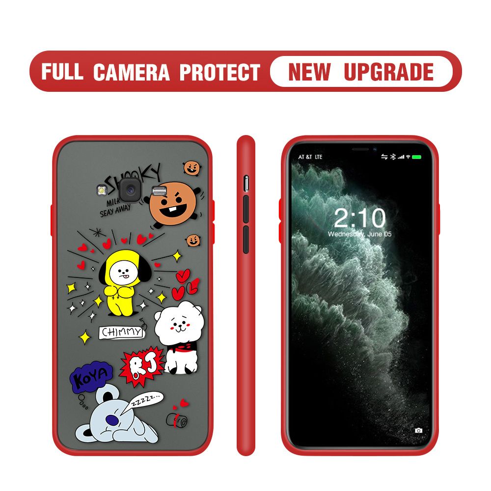 Hontinga for Samsung J5 2015 Case Cute Cartoon Animals Camera Shockproof Protection Casing Edge Frosted Transparent Phone Cover