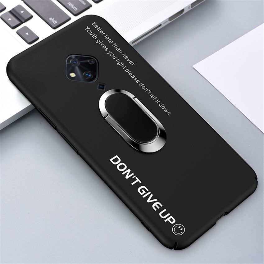 lthmy Ultra-thin Colorful Matte Hard PC Phone Case For VIVO S5 Magnetic Stand Cute Frosted Cover