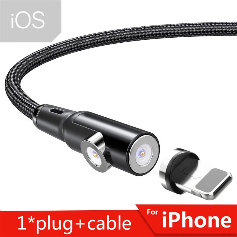 360 Degree Rotation Fast Charging Magnetic Charging Cable Ebow Micro USB /Type C/ IOS For Samsung S20 Huawei iPhone11