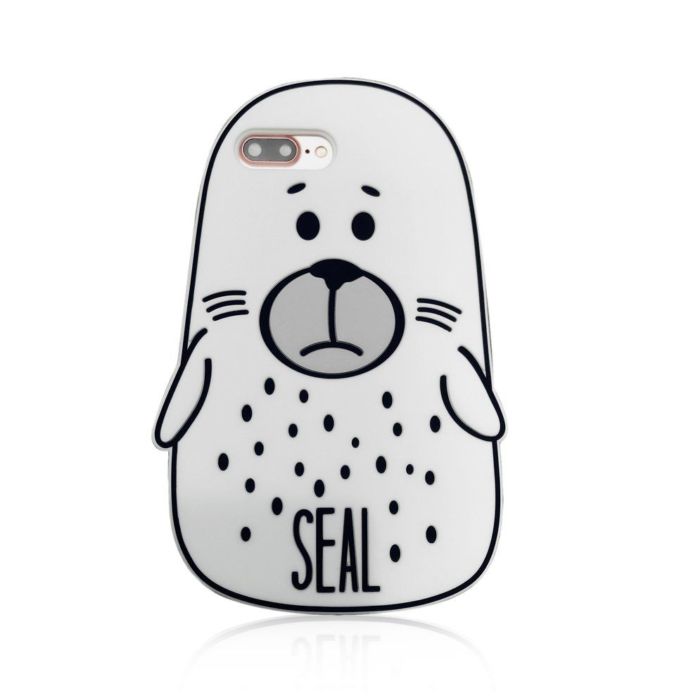 MA Cartoon Seal Smart Phone Protective Case Cute Silicone Protection For iPhone