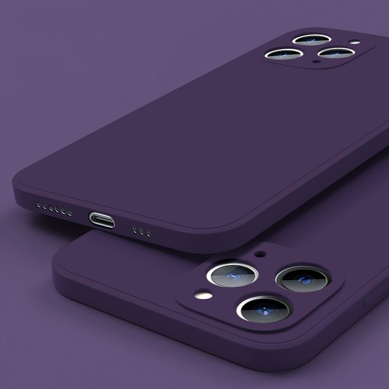 Official Square Liquid Silicone Phone Case For iPhone 11 12 13 Pro Max Mini X XS Max XR 7 8 Plus SE2 Full Lens Protection Cover