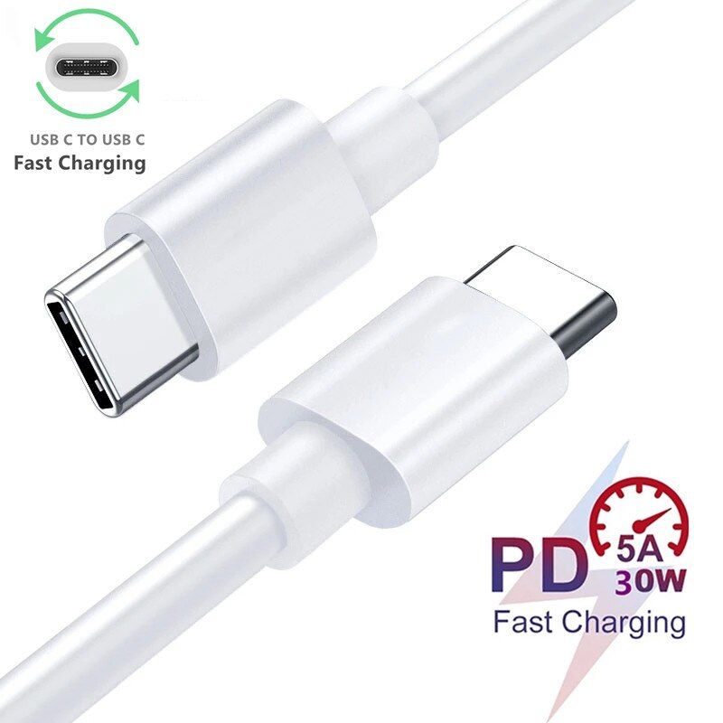 1M USB C To USB Type C Cable USBC PD Fast Charger Cord USB-C Type-c Cable For Xiaomi note 10 Samsung s21 s20 Huawei Macbook iPad