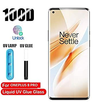 Oneplus 8 pro uv লাইট আঠালো টেম্পার্ড গ্লাস স্ক্রিন প্রোটেক্টর