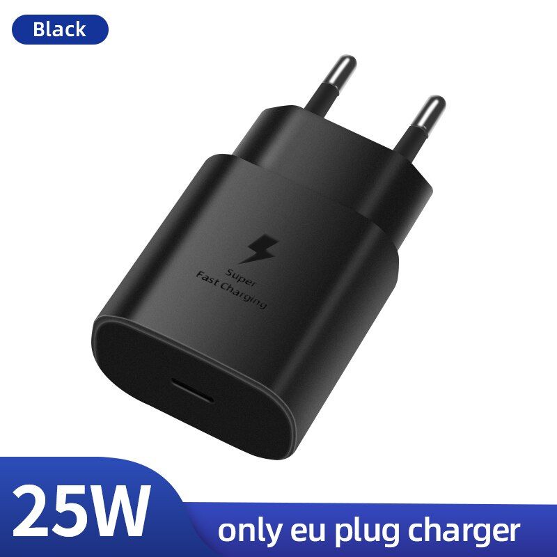 Samsung Galaxy S21 Note 20 10 Ultra S20 A70s 25w Eu Plug Pd Fast Charge Portable Charger Usb C Quick Charging Adapter Cargador