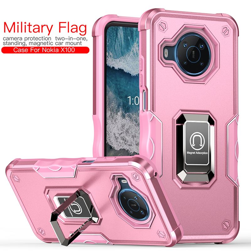Magnetic Ring For Nokia X100 Back Cover Slide Armor Shockproof Mobile Phone Case Mens And Boys Lens Protection Head Holder Cases