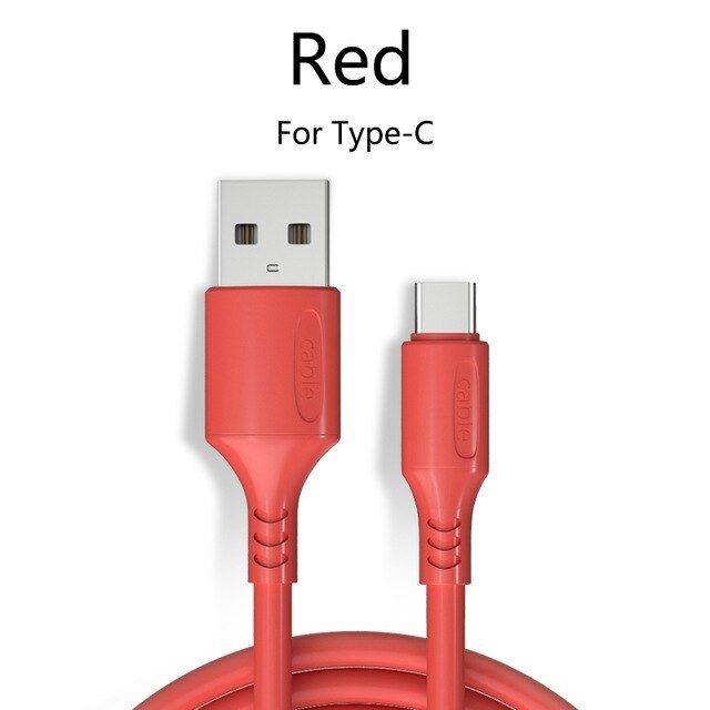 Marjay Liquid Quck Charge Micro USB Type C Cable For Samsung Android Fast Charging Magnet Charger Soft Silicone Cable Cord Wire