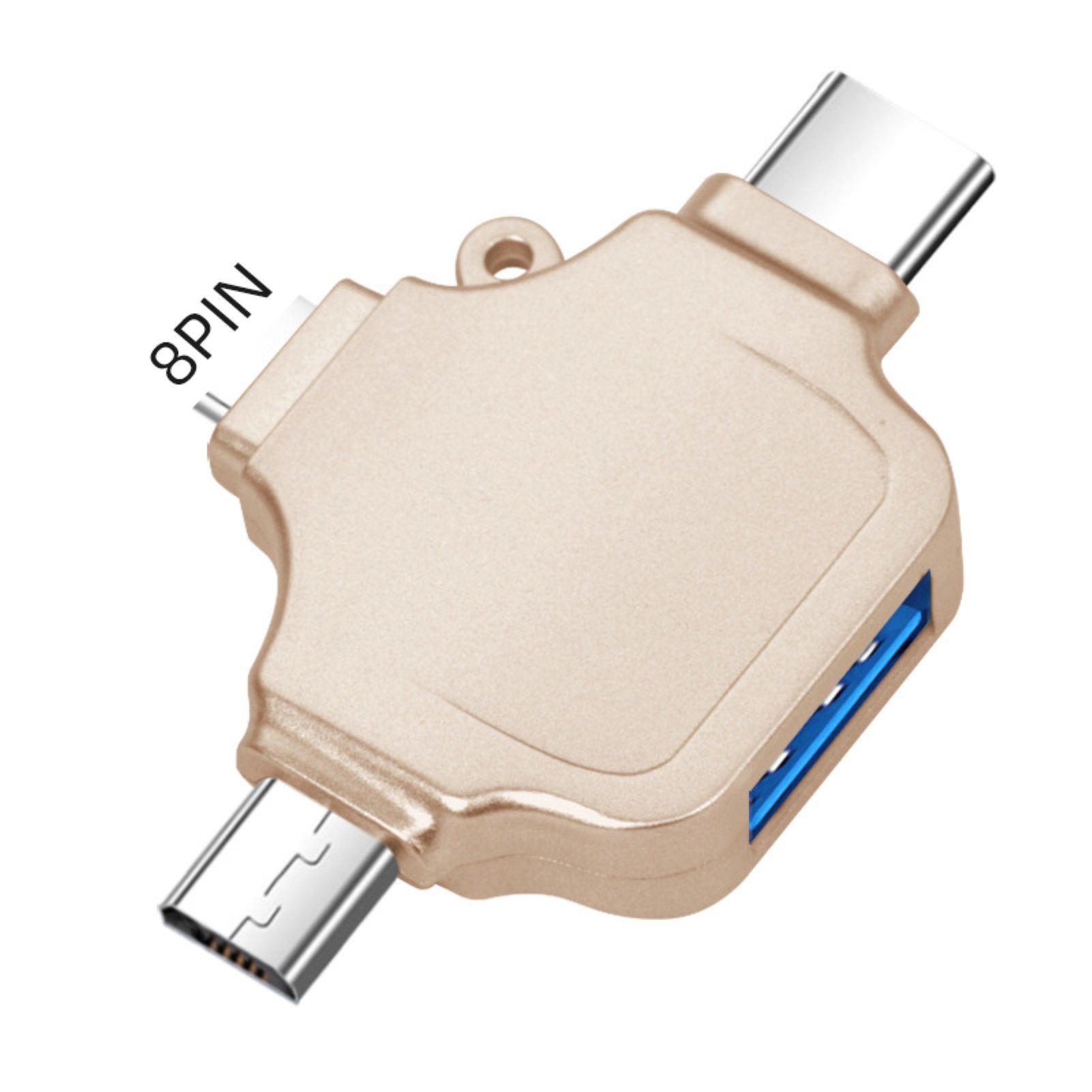 Card Reader Adapter Driver-free 8 Pin/Type-C/Micro USB Micro-SD TF OTG Adapter