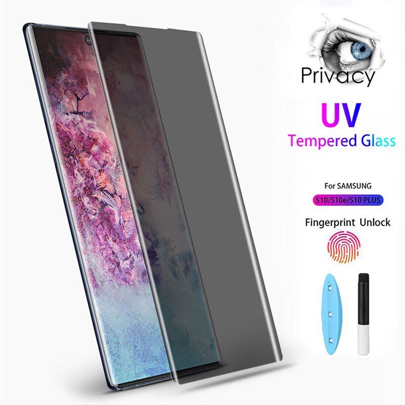 S21 Anti Peep Privacy Screen Protector for Samsung Galaxy S20 S10 S8 S9 plus Note 8 9 10 20 UV liquid glue Matte Tempered Glass