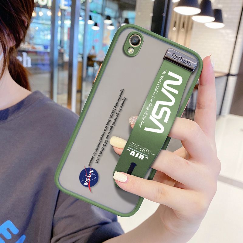 UCUC for OPPO A37 Wrist Strap Case Popular NASA Wristband Printing Cover Shockproof Frosted Phone Case