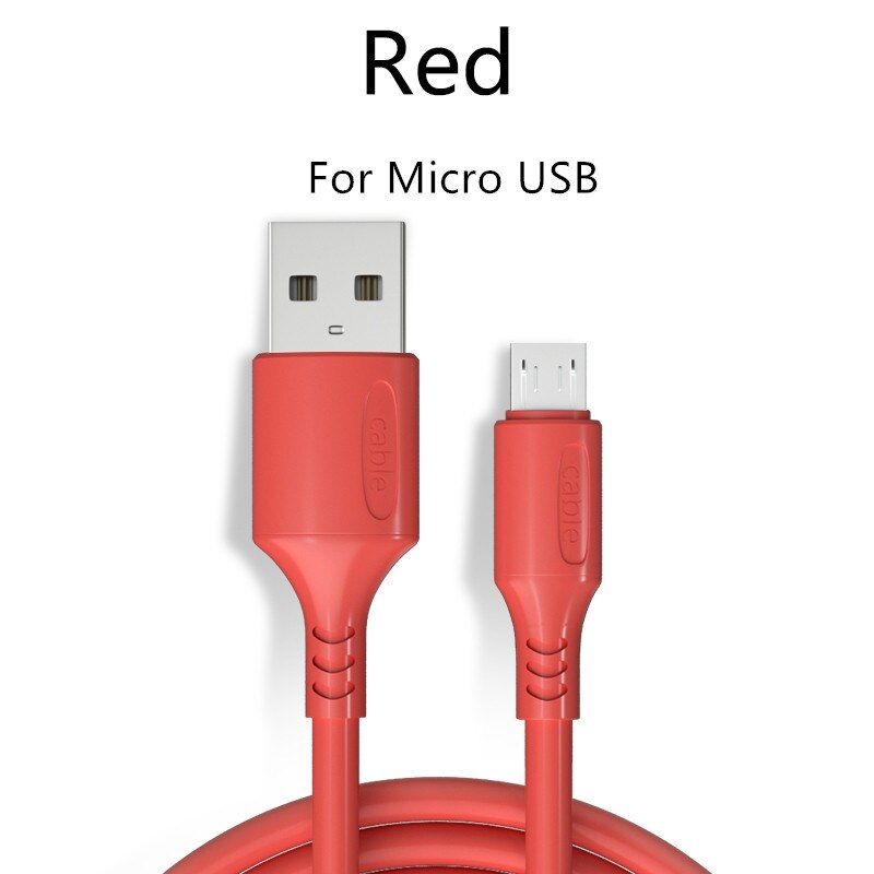 micro usb cable Fast charging QC3.0 Liquid Silicone Charging USB Data Cable For xiaomi Redmi Note 8 9 Pro phone charging cable