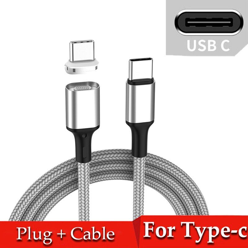 PD 100W Magnetic Type C Charge Cable 5A Quick Charge 3.0 QC3.0 USB C Charger Data Cable For MacBook Pro Huawei Matebook