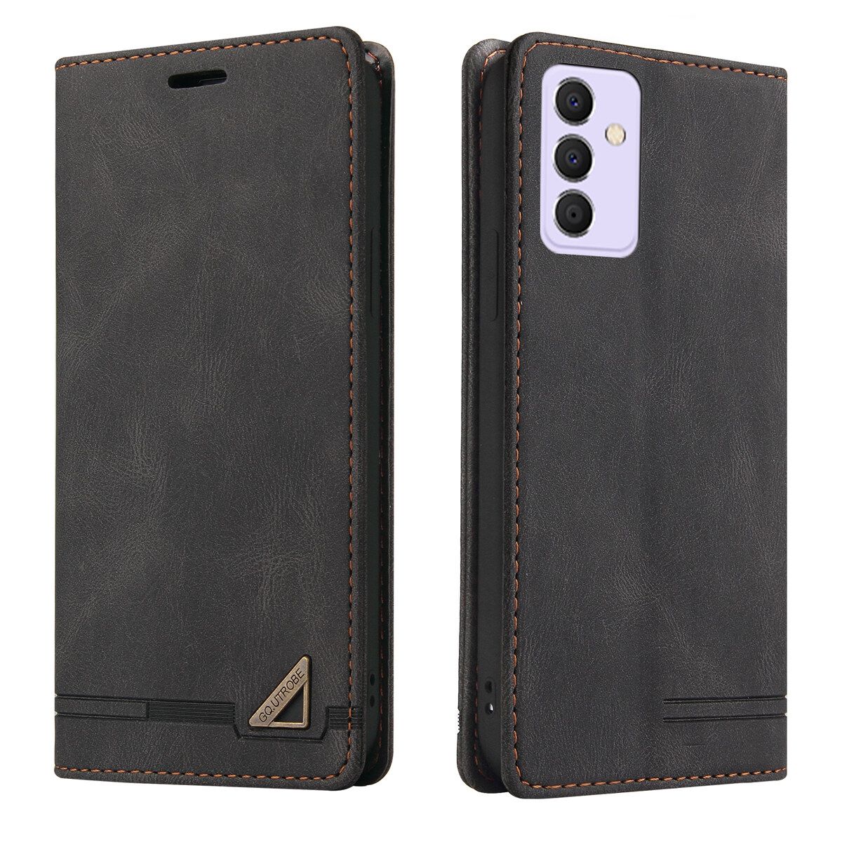 Retro Leather Wallet Foldable Built-in Card Slot and Magnetic Closure Protective Cover For Samsung Galaxy A82 5G Phone Cover Case