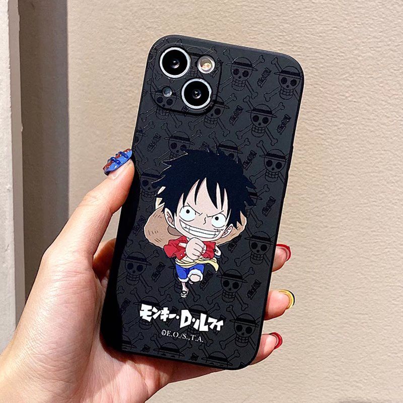Olige Case For iPhone SE 2020 13 12 11 Pro Max Xs Max X Xs XR 8 7 6 6s Plus One Piece Cartoon Monkey D. Luffy Tony Tony Chopper Shockproof Soft Silicone Phone Case Cover