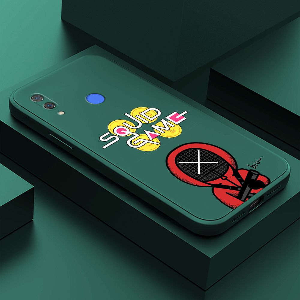 ZeroQiQi for Huawei Nova 3 Case Fashion Cartoon Electric Baton Judge Role Phone CoverSquare Liquid Silicone Trend Phone Case