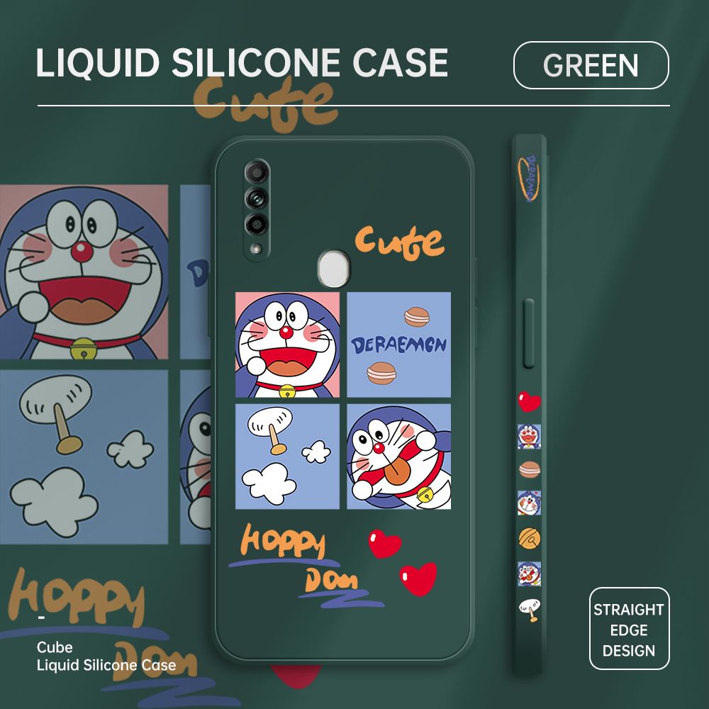 ZeroQiQi for OPPO A31 2020 Case Cartoon Cat Phone Cover Soft Full Lens Protection Case Ultra Thin Soft Liquid Silicone Phone Case