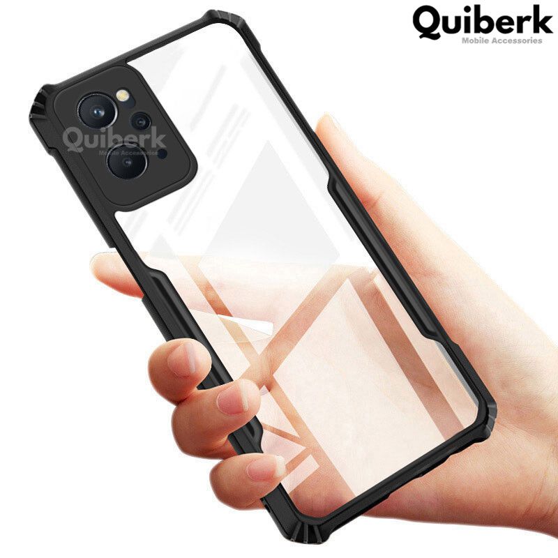 Quiberk for Realme 9i 4G Case Edge-Reinforced Shockproof Hard Transparent Phone Cover