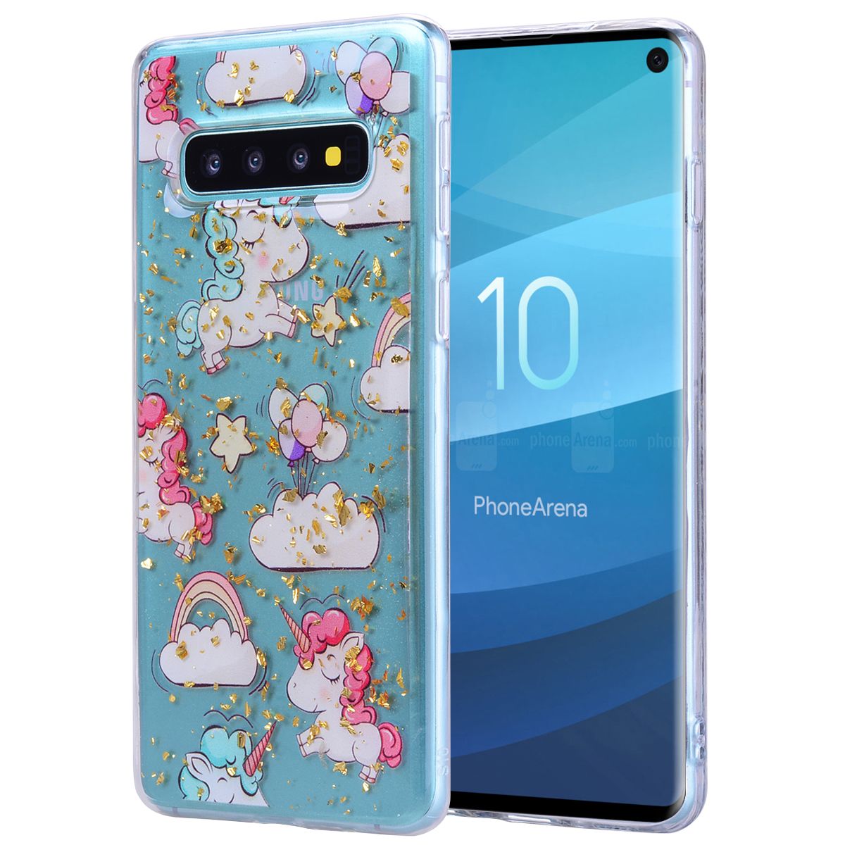 Yfashion For  S10 PLUS Fashion Color Painted Epoxy old Foil PU Anti-scratch Non-slip Protective Cover Back Case