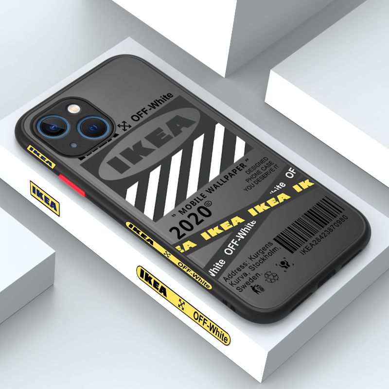 ZeroQiQi for iPhone 13 Case Zebra Crossing Side Printed Pattern Design Phone Cover Frosted Ultra Thin Protective Phone Case