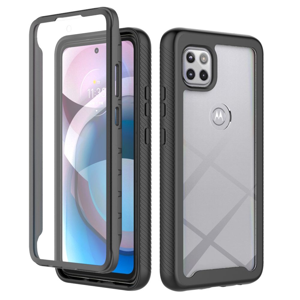 For Motorola One 5G Ace Shockproof Anti-slip Rugged Bumper 360° Full-body Protection Case Cover