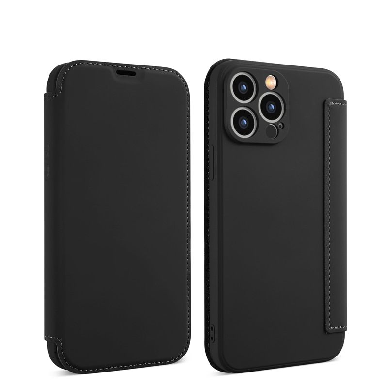 Luxury  Liquid Silicone Flip Case For iPhone 13 Pro Max 11 12 Mini XS X XR 8 7 Plus SE2 Wallet Card Holder Leather Cover