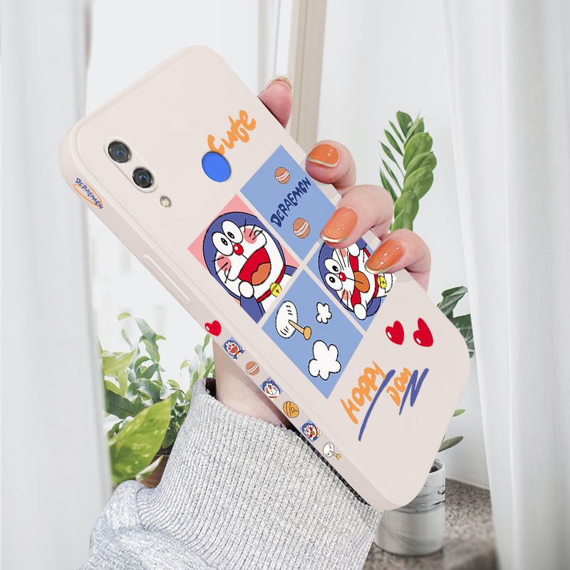 AMORVOR for Huawei Nova 3i Back Cover Cute Happy Cartoon Side design Soft Case Multicolor Liquid Silicone Phone Cases
