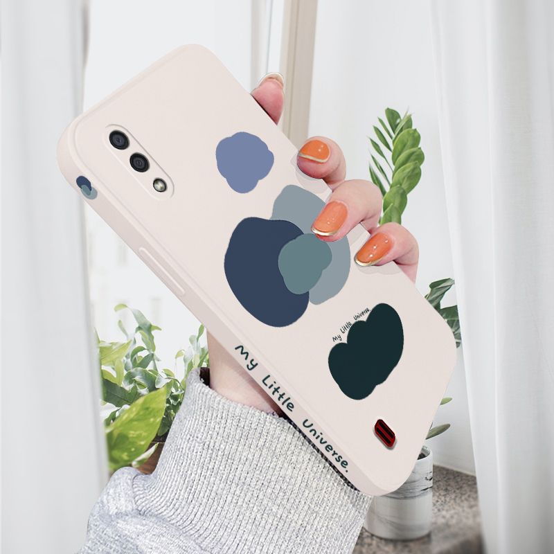 AMORVOR for Samsung Galaxy A01 Back Cover Color Mixture Clouds Side design Soft Case Liquid Silicone Phone Cases