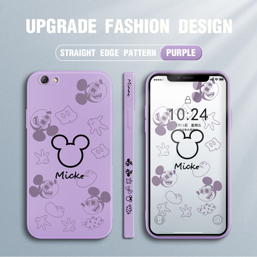 Jizetin for OPPO R9S Plus Case Creative Printing Pattern Side Design Phone Case Square Edge Pattern Liquid Silicone Cases Full Cover Camera Shockproof Protective Case
