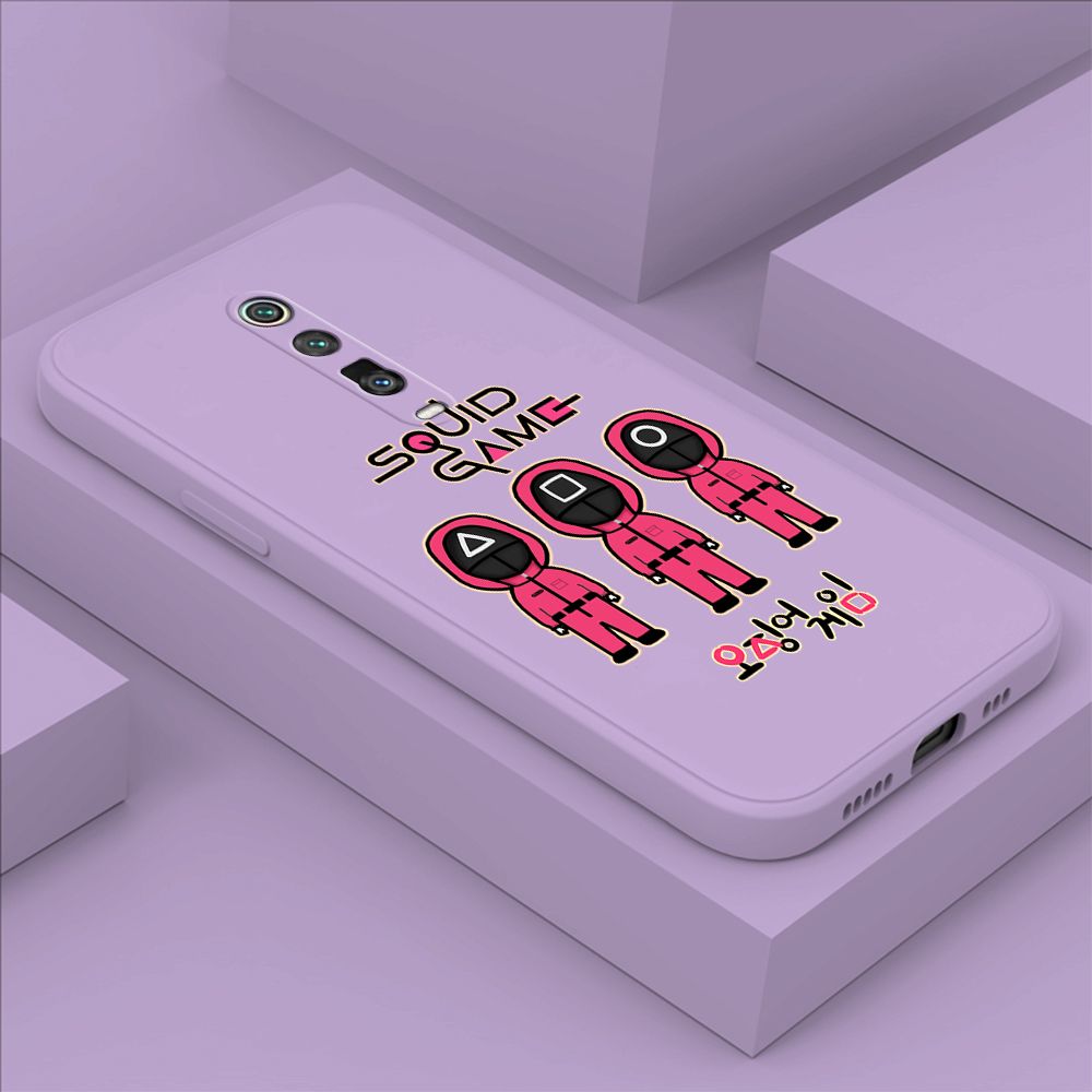 ZeroQiQi for Xiaomi Mi 9T Pro Case Trend Cartoon Korean Squid Phone Cover Liquid Silicone Case Phone Protective Case
