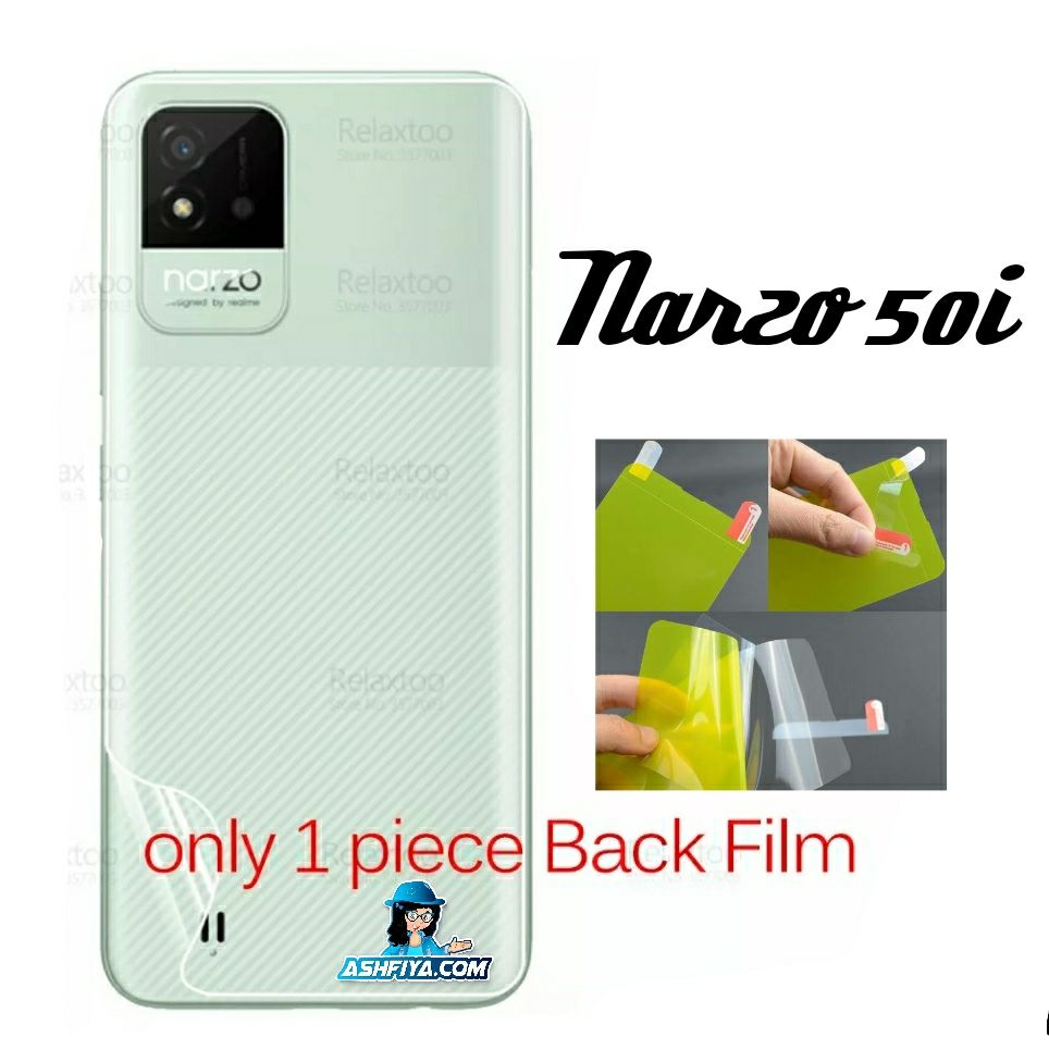 Realme Narzo 50i Clear Transparent Back Protector Film -Poly (Not Glass) For Realme Narzo50i