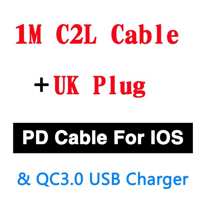 USB mobile phone charger PD20W fast charge for type-c for EU US UK AU plug for type-c to type-c 1M cable fast charge