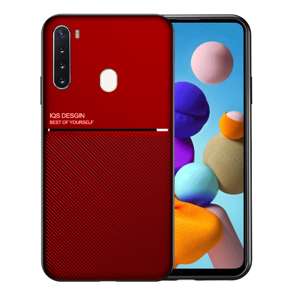 For Samsung Galaxy A21 Stripe Pattern Anti-Slip Shockproof Soft TPU Silicone Bumper Case Cover