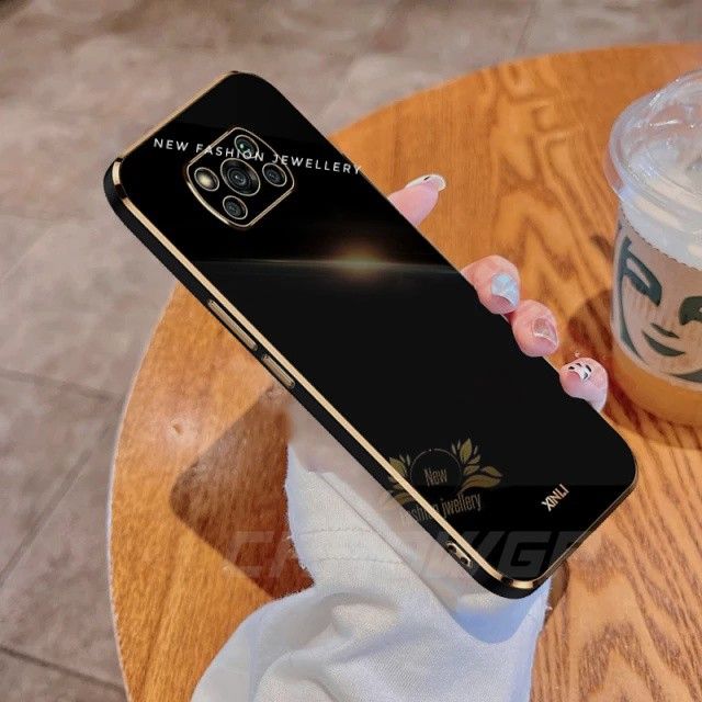 For Xiaomi Poco X3 Nfc/ Poco X3 / Poco X3 Pro Luxury Square Plating Phone Case On Edition ShockProof Soft TPU Silicone Back Cover Fundas - Phone Back Cover