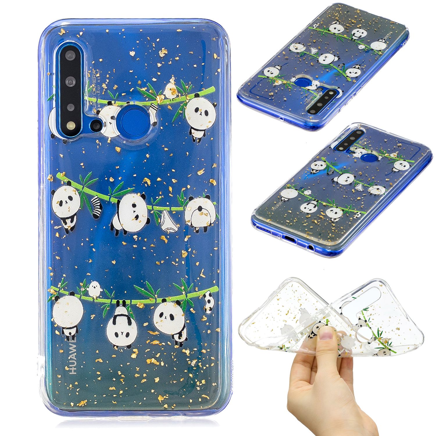 Yfashion For HUAWEI  5/5I/P20 LITE 2019 Cellphone Cover Beautiful Painted Full Body Protection Fashion PU Smartphone Shell