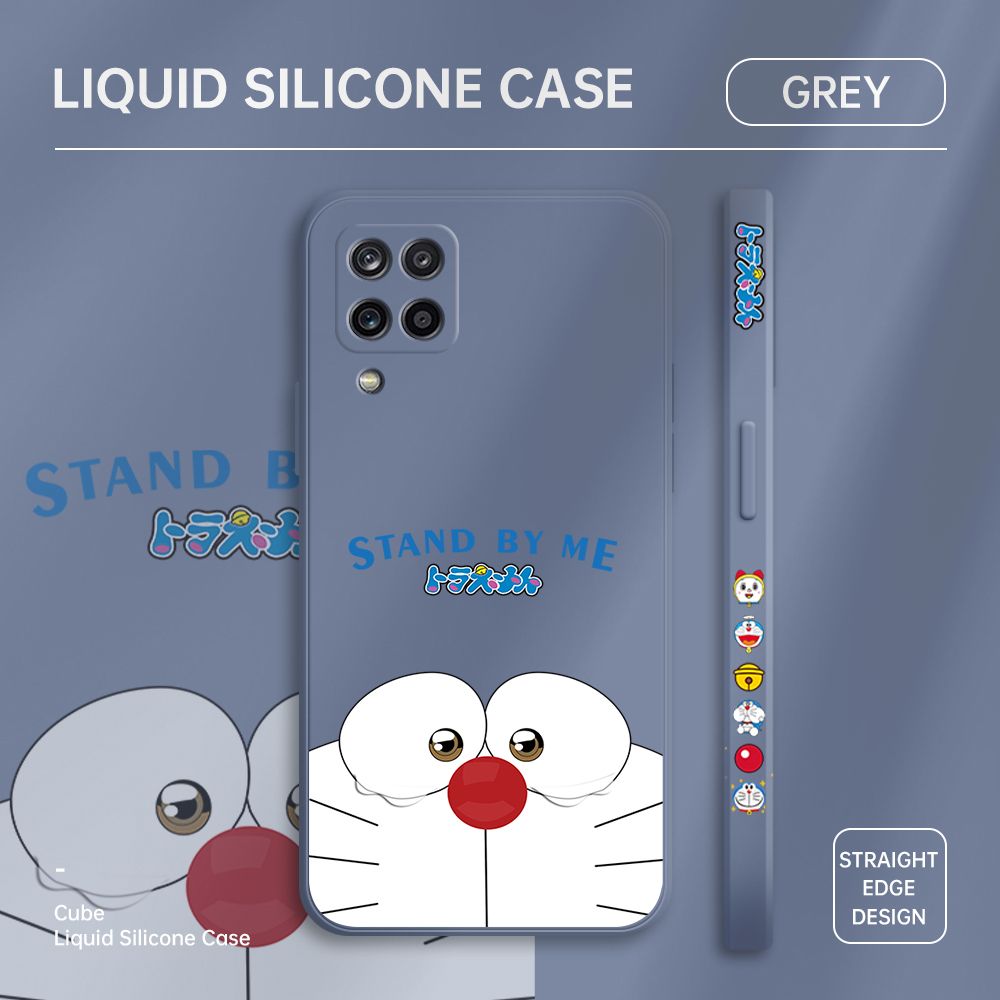 ZeroQiQi for Samsung M12 Case Cartoon Weeping Cat Phone Cover Soft Full Lens Protection Casing Ultra Thin Soft Liquid Silicone Phone Cases