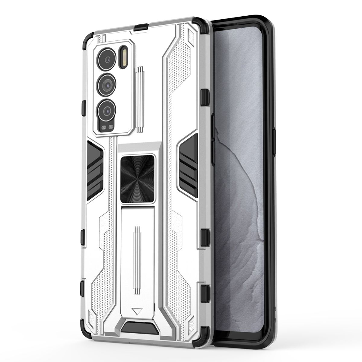 For Realme GT Explorer Master Supersonic Design Invisible Bracket [Support Magnetic Car Mount] Protective Case Cover