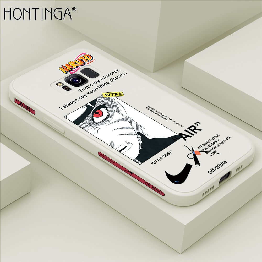 Hontinga for Samsung S8 Case Side Design New Anime Naruto for Boys Back Cover Soft Square Edge Pattern Liquid Silicone Trend Phone Cases
